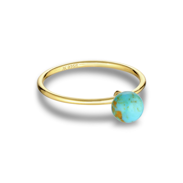 Jane Kønig - Bermuda Turquoise ring BR001-SS22-G