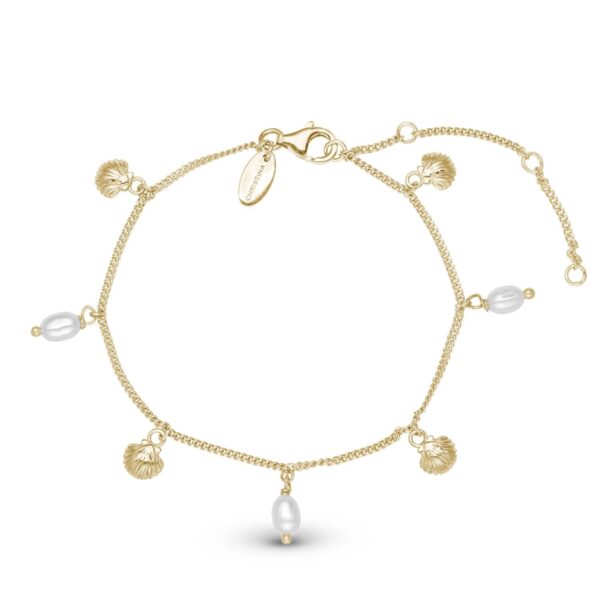 Christina Design London Jewelry & Watches - Pearl Shell armbånd , 17-20 cm Forgyldt sølv