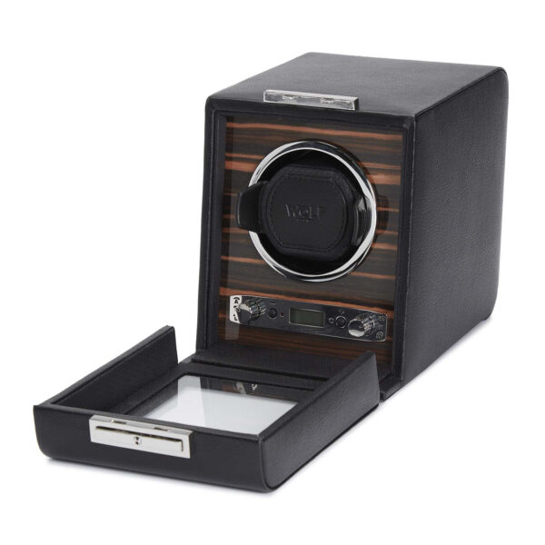 Wolf Roadster Watch Winder 1 ur Sort Imiteret Læder 457056 - Unisex - Synthetic leather