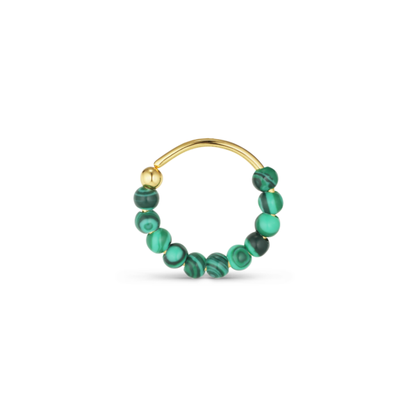 Jane Kønig - Bermuda Malachite Twist ørering BTW02-SS22-G