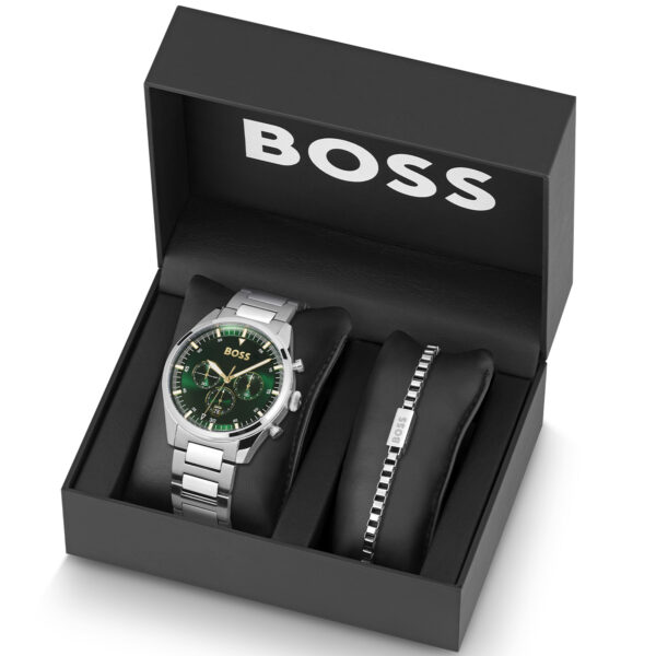 BOSS Pioneer Giftset 1570185 - Herre - 44 mm - Analog - Quartz - Mineralglas