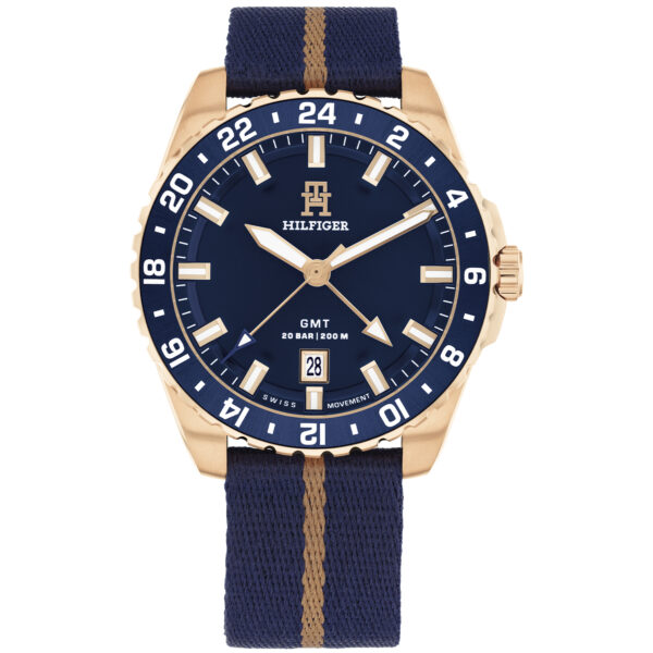 Tommy Hilfiger TH85 GMT 1792130 - Herre - 41 mm - Analog - Quartz - Mineralglas