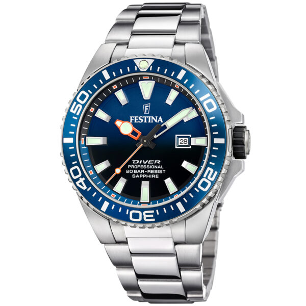 Festina Professional Diver Day Date F20663/1 - Herre - 45 mm - Analog - Quartz - Safirglas