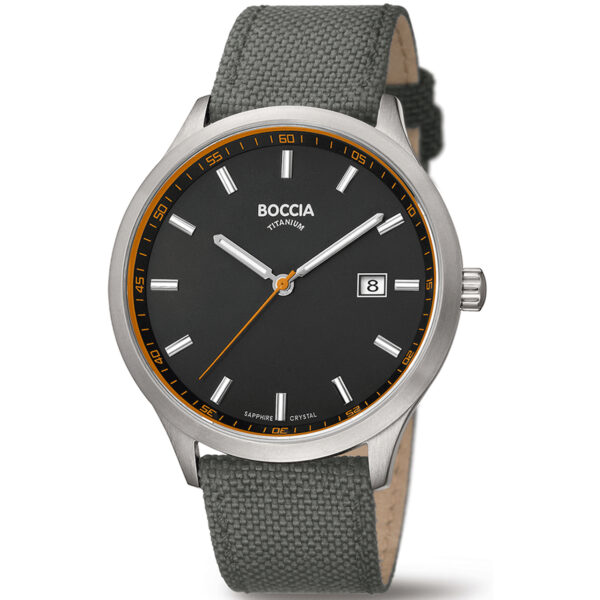 Boccia Titanium 3614-01 - Herre - 41 mm - Analog - Quartz - Safirglas