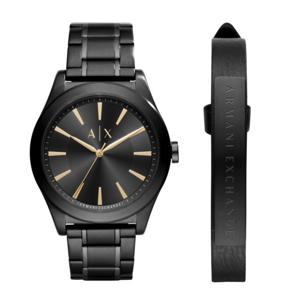 Armani Exchange Nico Giftset AX7102 - Herre - 44 mm - Analog - Quartz - Mineralglas