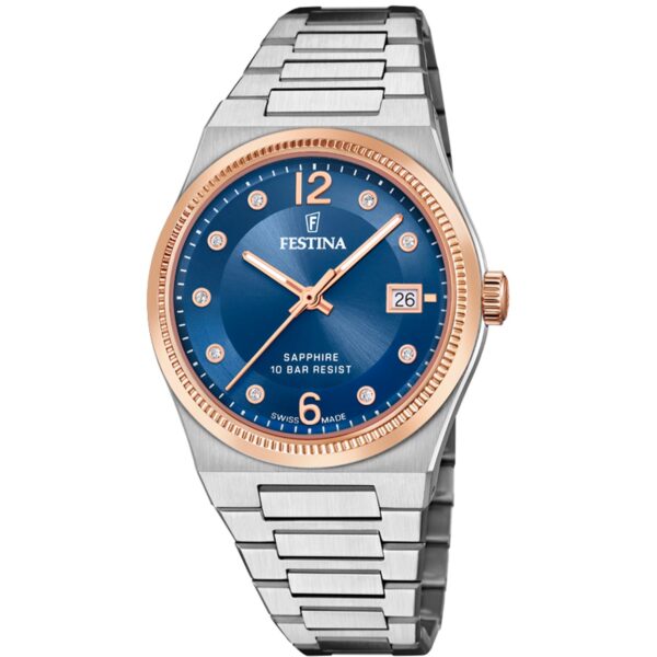 Festina Swiss Made Sapphire Lady F20037/2 - Dame - 35 mm - Analog - Quartz - Safirglas