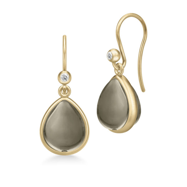 Julie Sandlau Paloma Earrings Smokey Øreringe 18 kt. Forgyldt Sølv HKS631GDSMCRCZ - Dame - 925 sterling silver