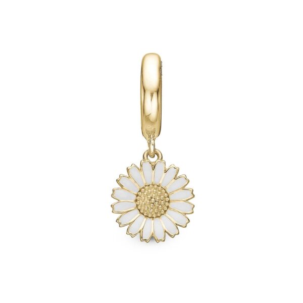 Christina - Charming Marguerit charm, 6 mm Forgyldt sterlingsølv