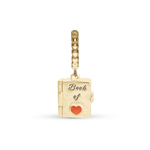 Christina - Book of Love You&Me Forever charm, 6 mm Forgyldt sølv