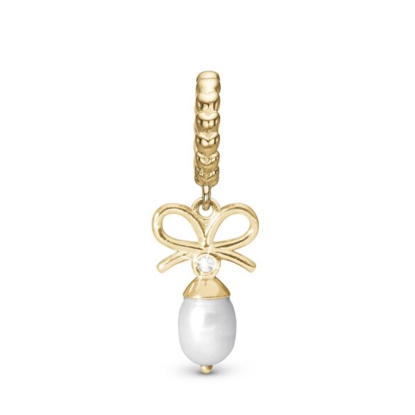 Christina - Clam Shell charm, 6 mm Forgyldt sterlingsølv