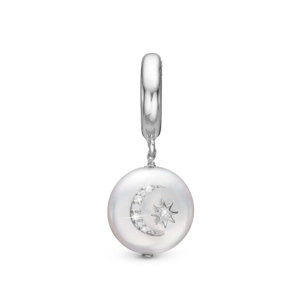 Christina - Sun & Moon charm, 6 mm Sterlingsølv