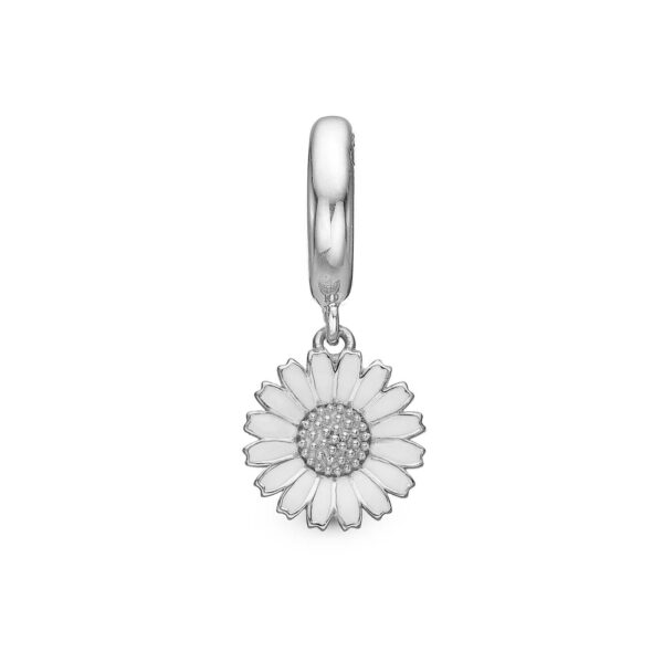 Christina - Charming Marguerit ring charm, 6 mm Sterlingsølv