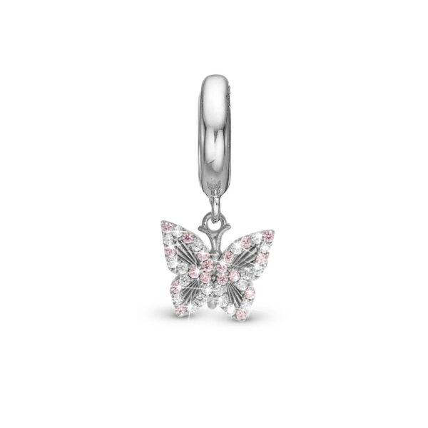 Christina - Sparkling Butterfly charm, 6 mm Sølv sterlingsølv