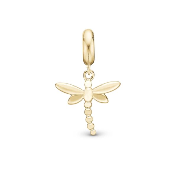 Christina - Dragonfly charm forgyldt sterlingsølv 4 mm