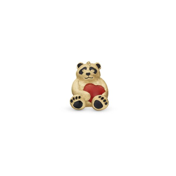 Christina - Panda charm, 4 mm Forgyldt sterlingsølv