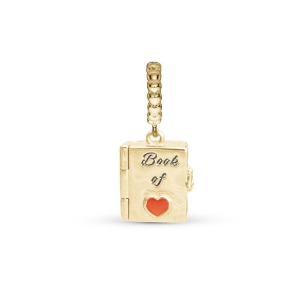 Christina - Book of Love charm, 4 mm Forgyldt sølv