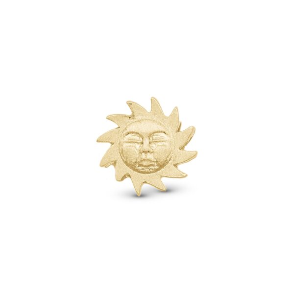 Christina - Glowing Sun charm, 4 mm Forgyldt sølv