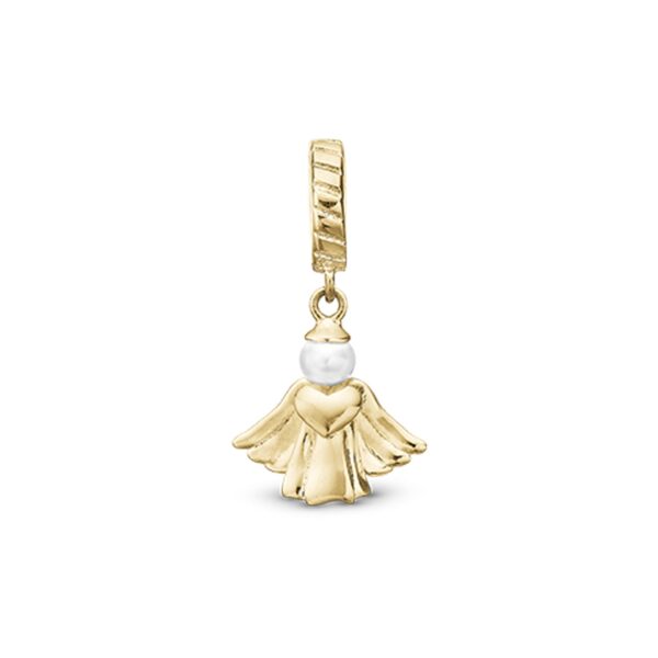 Christina - Heavenly Angel charm, 4 mm Forgyldt sølv