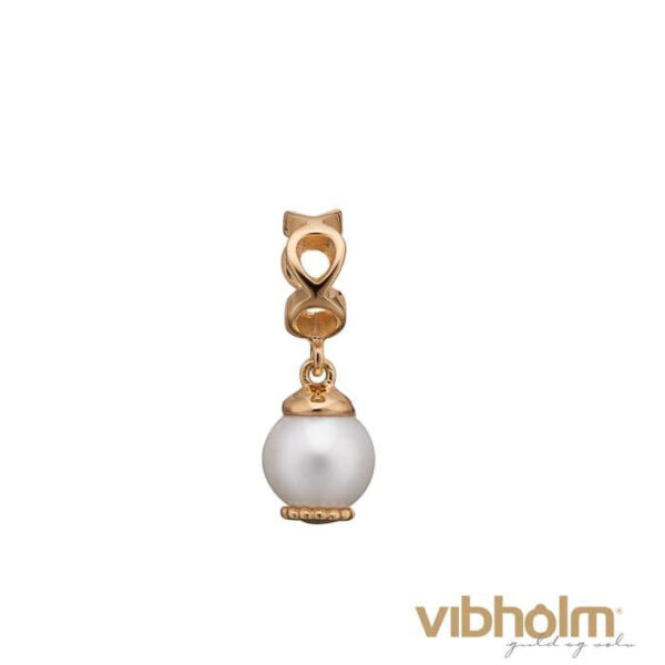 Christina - Moving Pearl Charm forgyldt sølv 623-G95