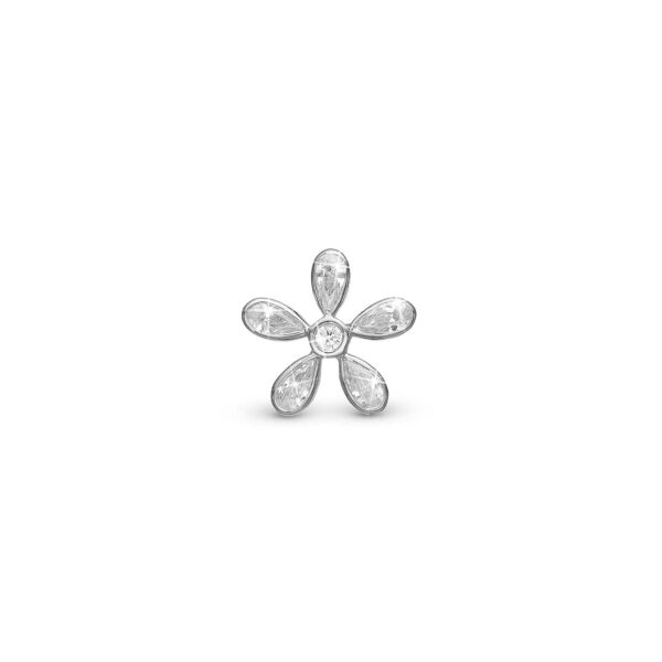 Christina - Magical white Flower charm, 4 mm Sterlingsølv