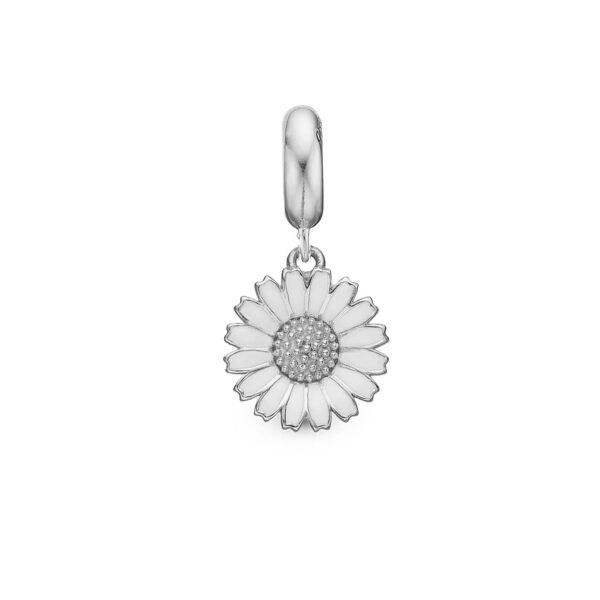 Christina - Charming Marguerit ring charm, 4 mm Sterlingsølv