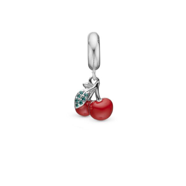 Christina - Happy Cherries charm, 4 mm Sterlingsølv