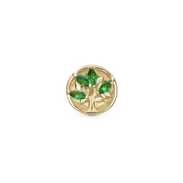 Christina - Tree of Green Life charm, 6 mm Forgyldt sterlingsølv