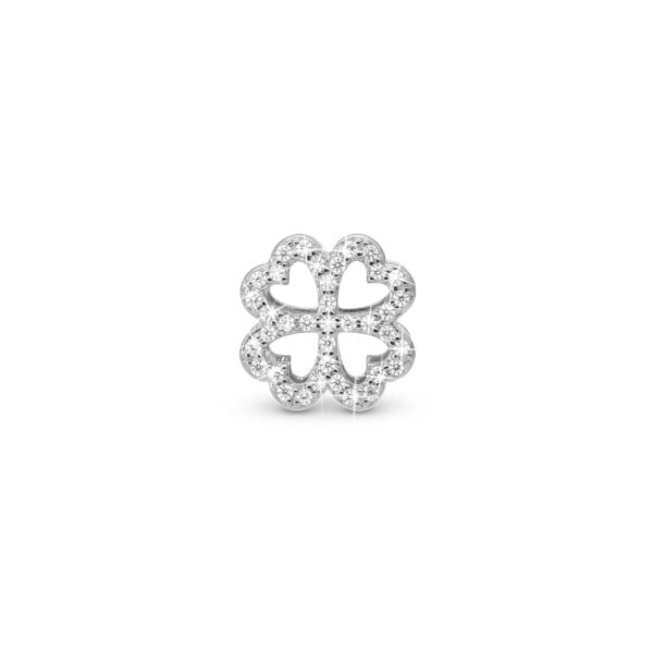 Christina - Shimmery Clover charm, 6 mm Sterlingsølv