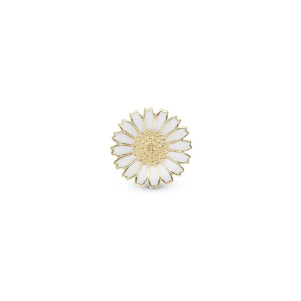 Christina - Marguerit ring charm, 6 mm Forgyldt sterlingsølv