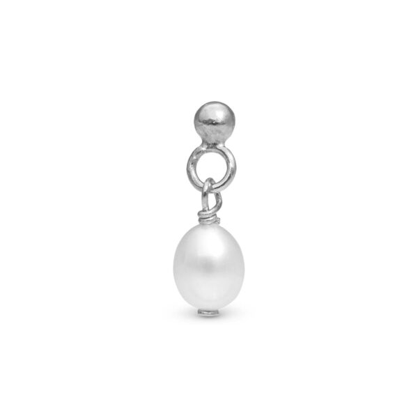 Christina - Dangling Pearl ørering, 1 stk. Sterlingsølv