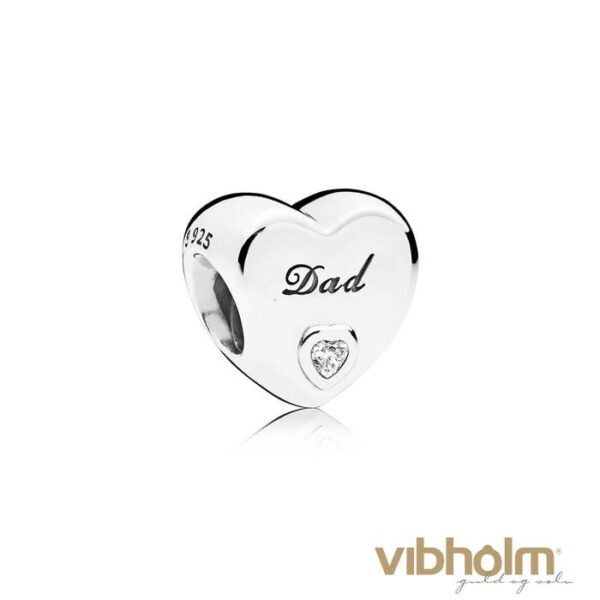 Pandora - Dad's Love Charm sterlingsølv 796458CZ