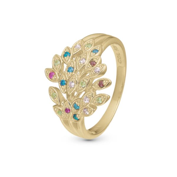 Christina - Peacock ring forgyldt sølv sterlingsølv