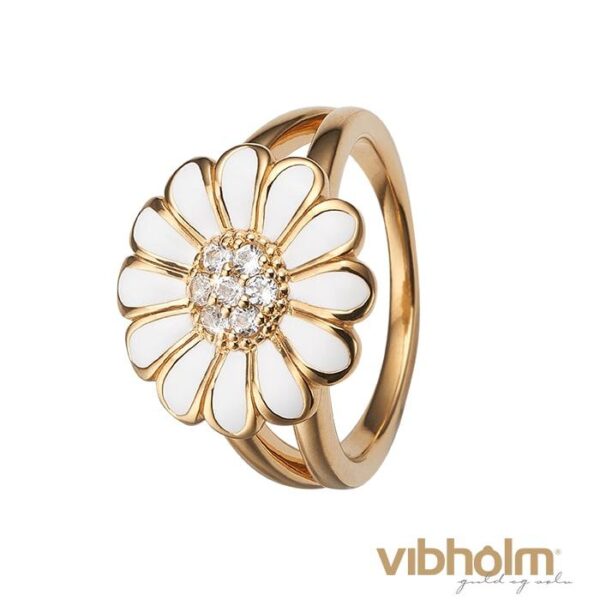 Christina - Topaz Big White Marguerite Ring