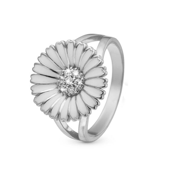 Christina - Marguerit ring CZ Sterlingsølv