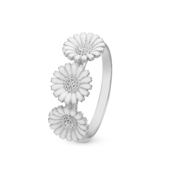 Christina - Triple Marguerit ring Sterlingsølv