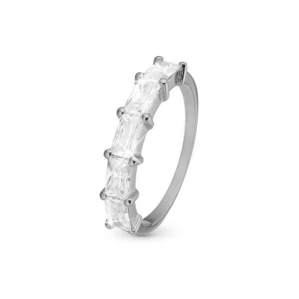 Christina - White Baquette ring sølv sterlingsølv