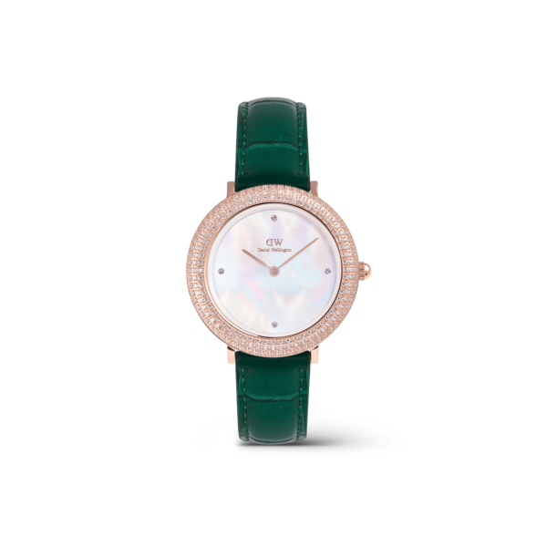 Daniel Wellington DW Watch Crystalline Bezel Green Croc Rose Gold 32mm