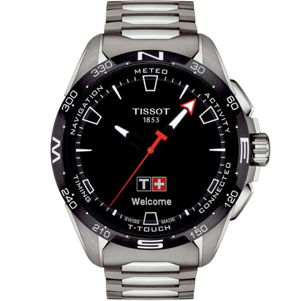 Tissot T-Touch Connect Solar T1214204405100 - Herre - 47 mm - Hybrid - Quartz m. Oplader - Safirglas